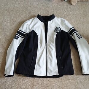 Harley-Davidson Black and White Bomber Jacket